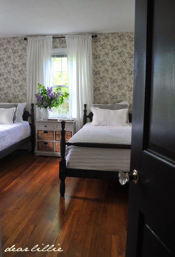 Vintage Black and White Guest Room