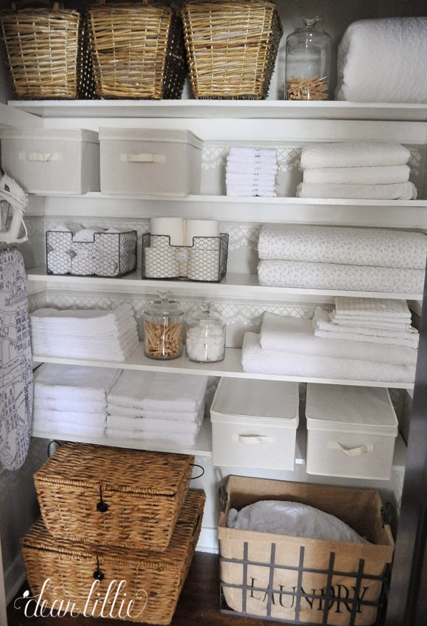 12 Pretty Linen Storage Ideas when you Don't have a Linen Closet